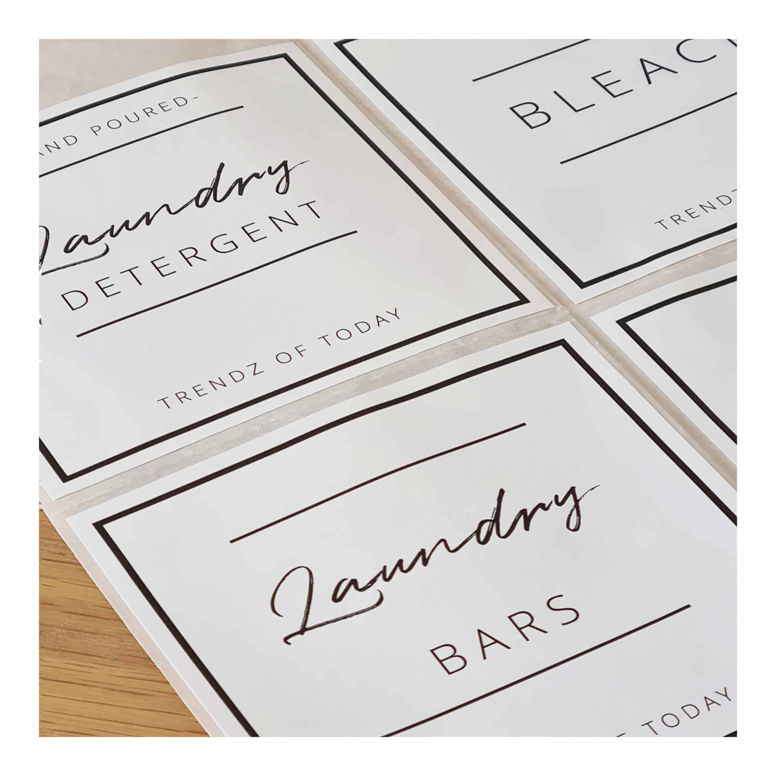 Laundry room Labels