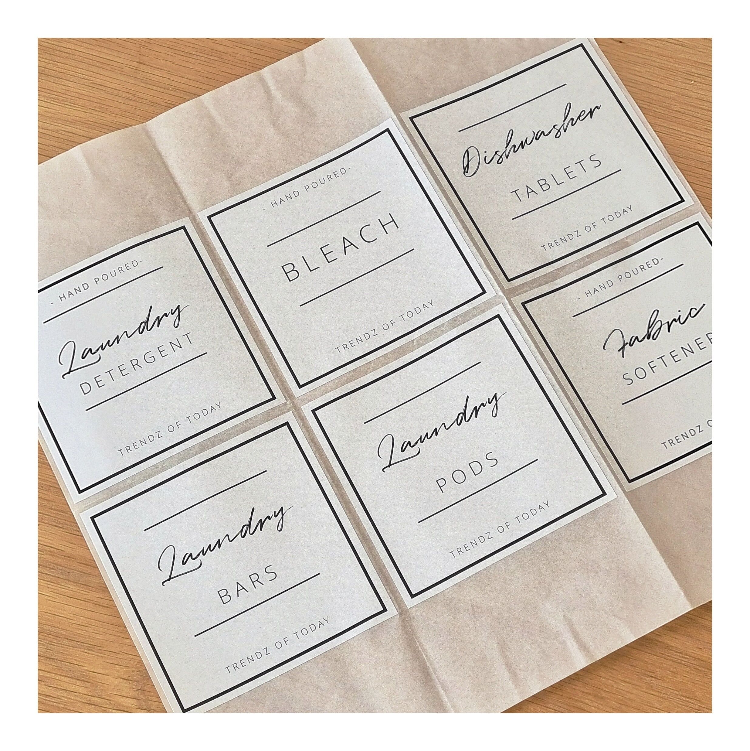 Laundry room Labels
