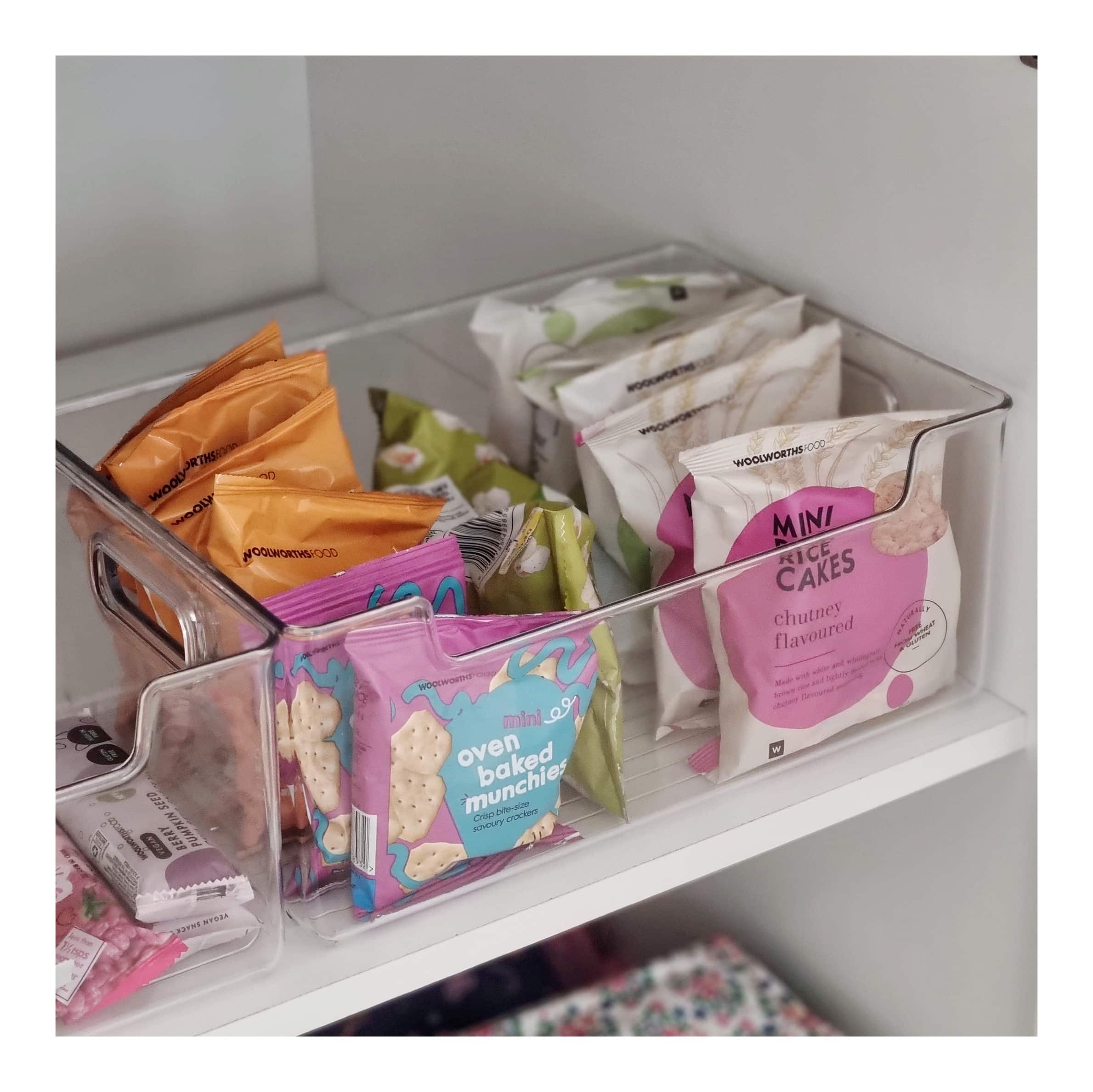 Open front storage bin