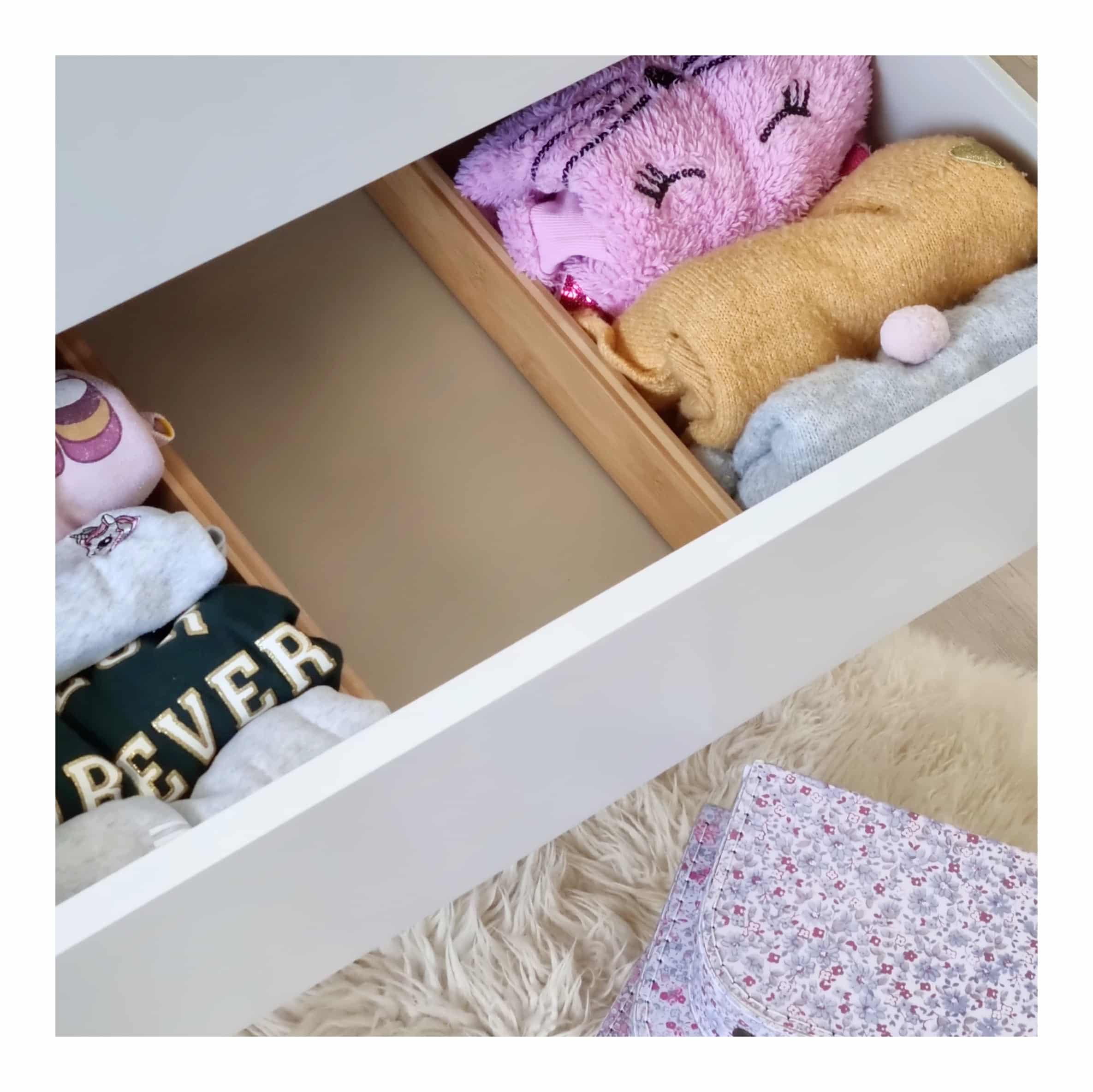 Pack of 4 Bamboo expandable drawer dividers