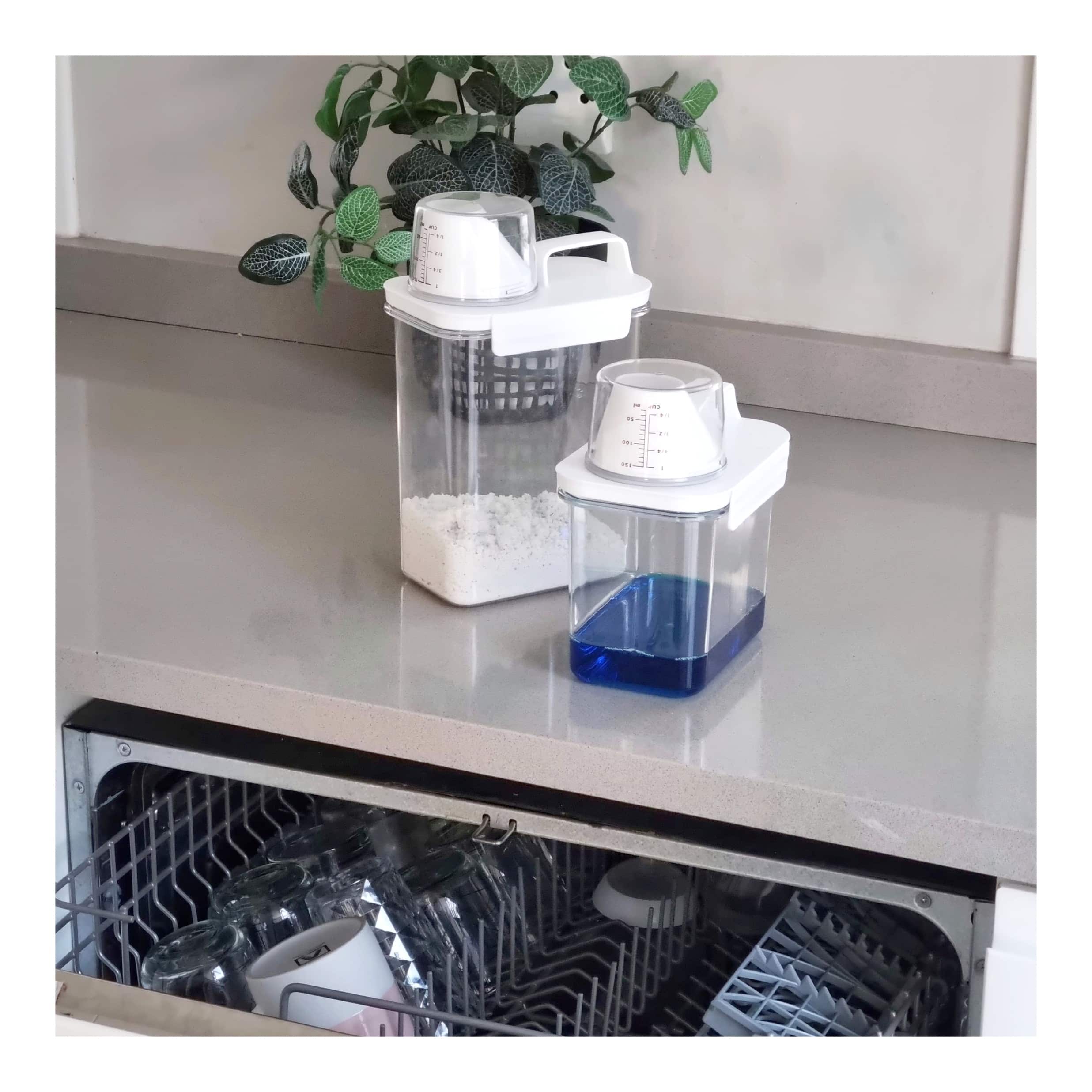 Storage canister with pourer & measuring cup (1)