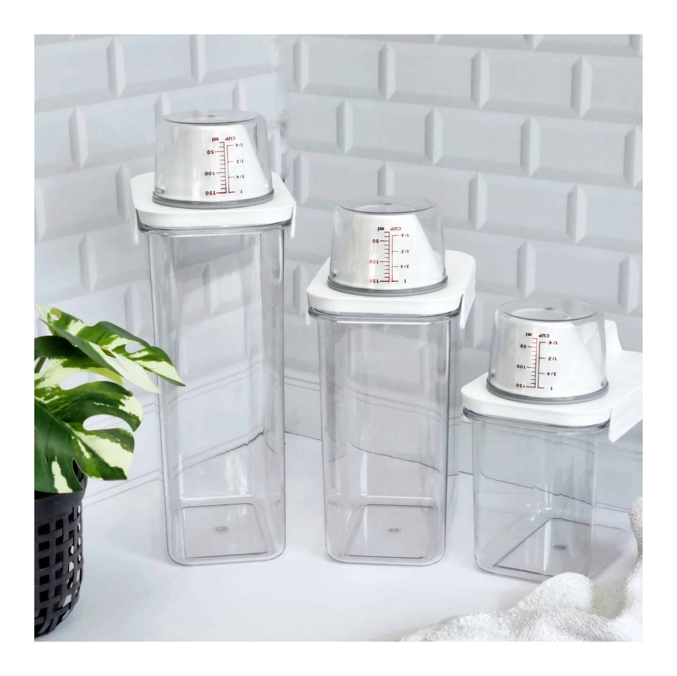 Storage canister with pourer & measuring cup (4)