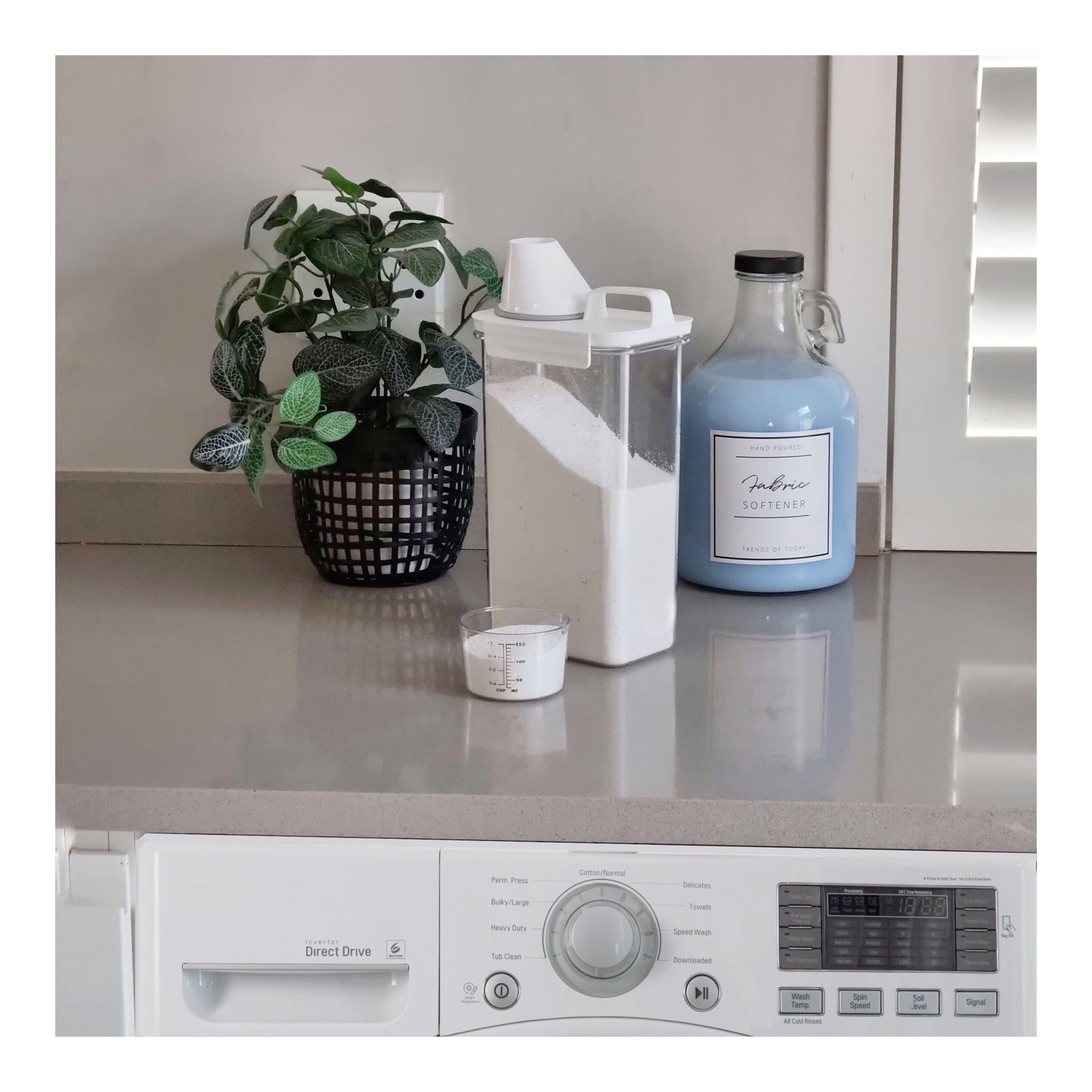 Storage canister with pourer & measuring cup
