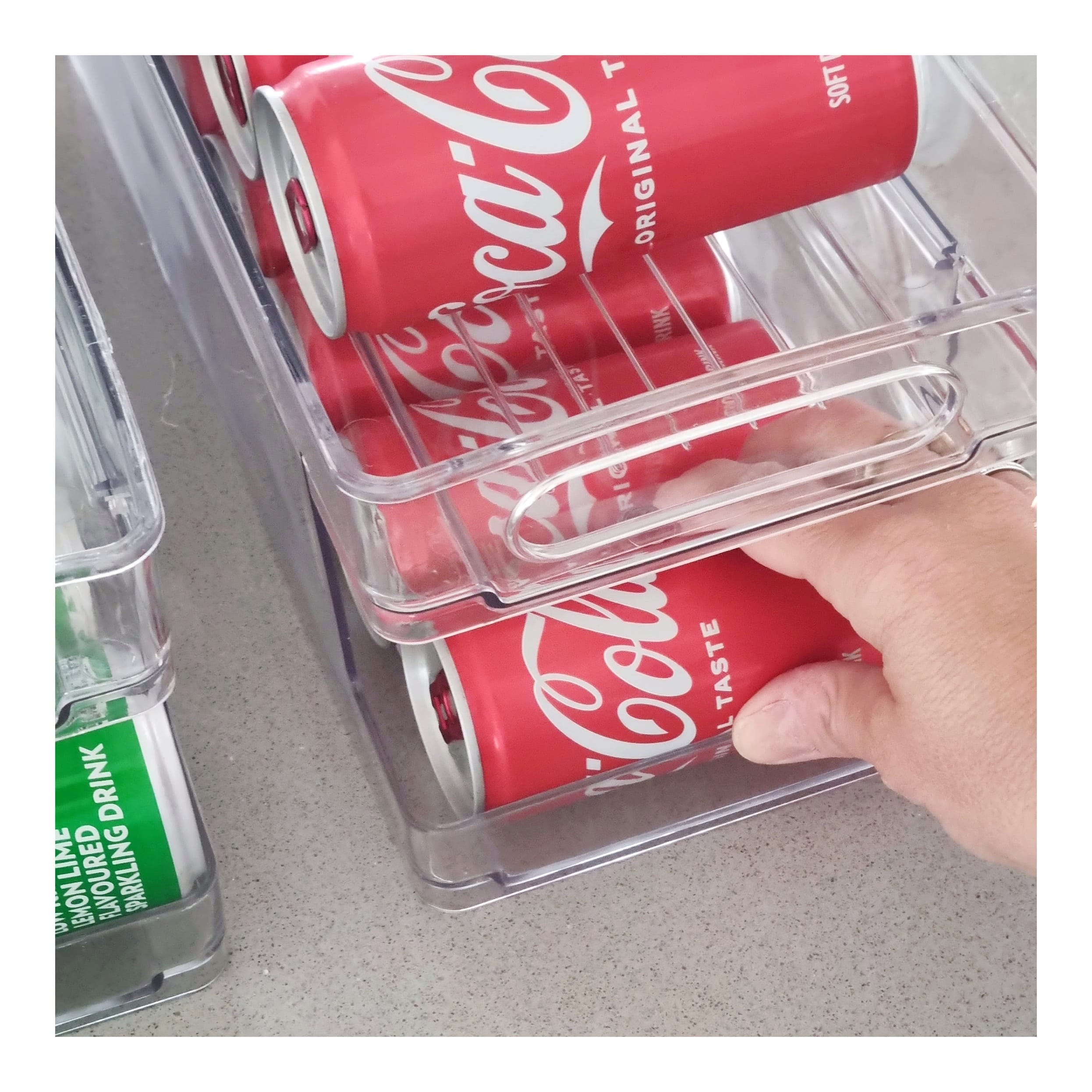 Two-tier rolling can organiser dispenser