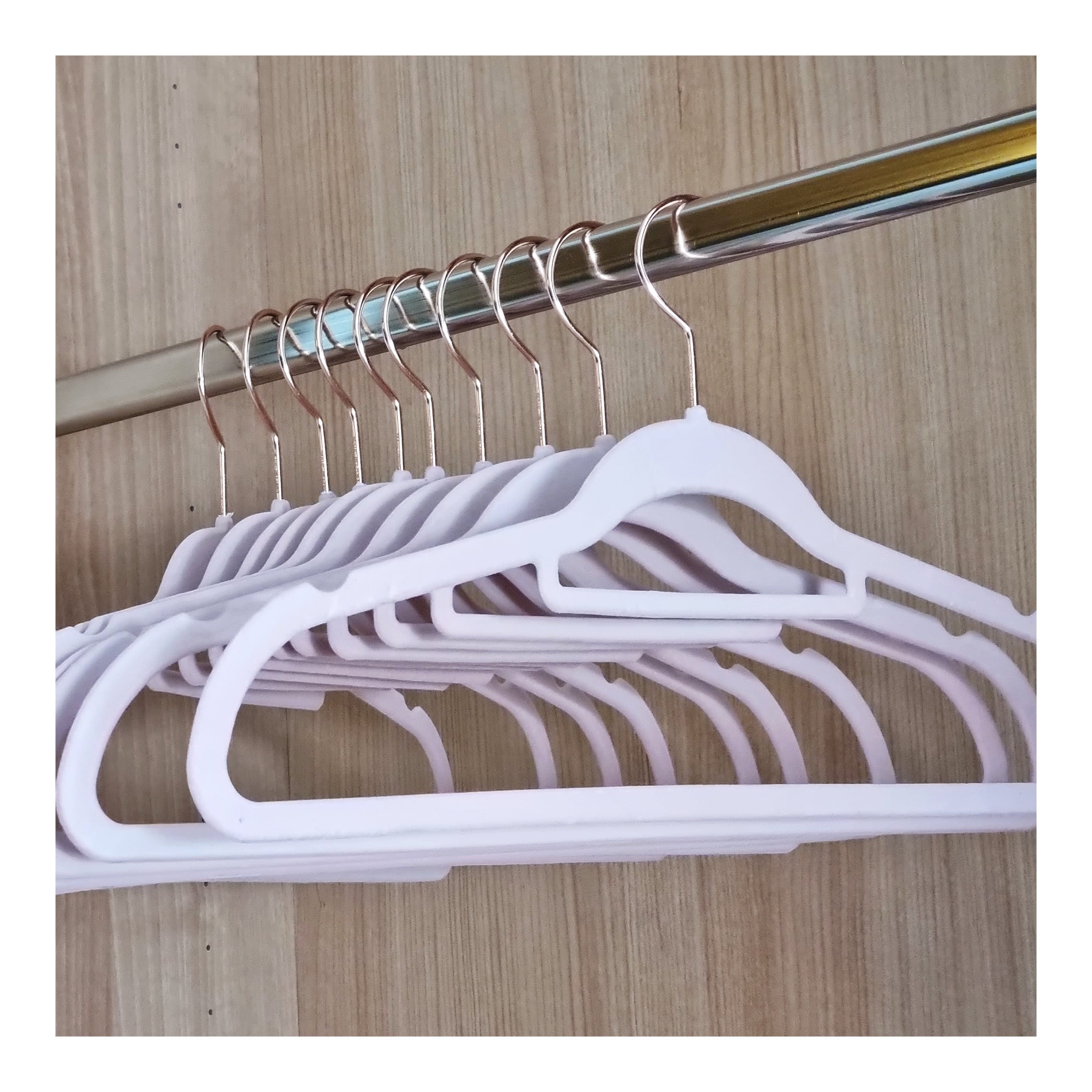Velvet Anti-slip hangers with rose gold hooks - 20 pack (5)