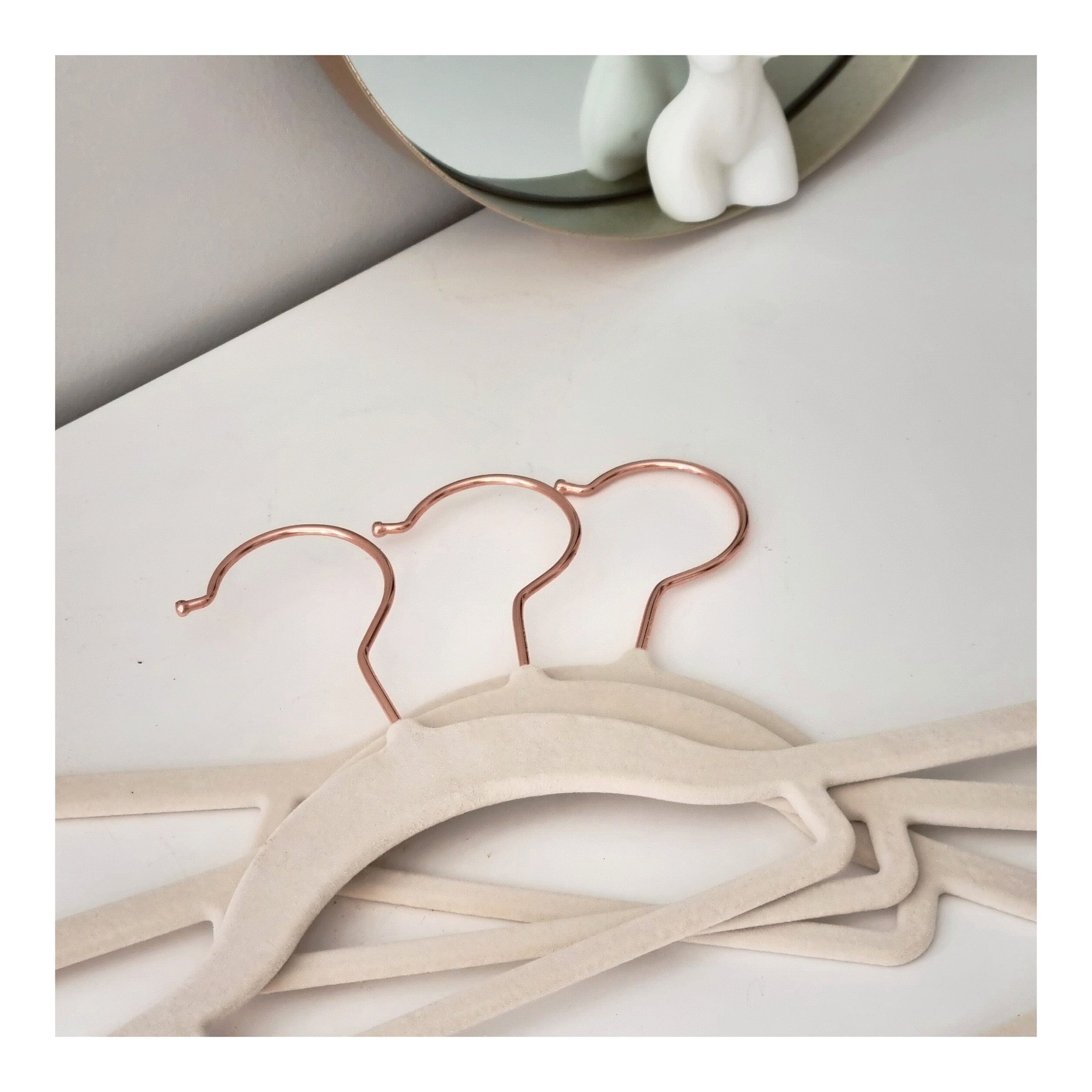Velvet Anti-slip hangers with rose gold hooks - 20 pack (6)