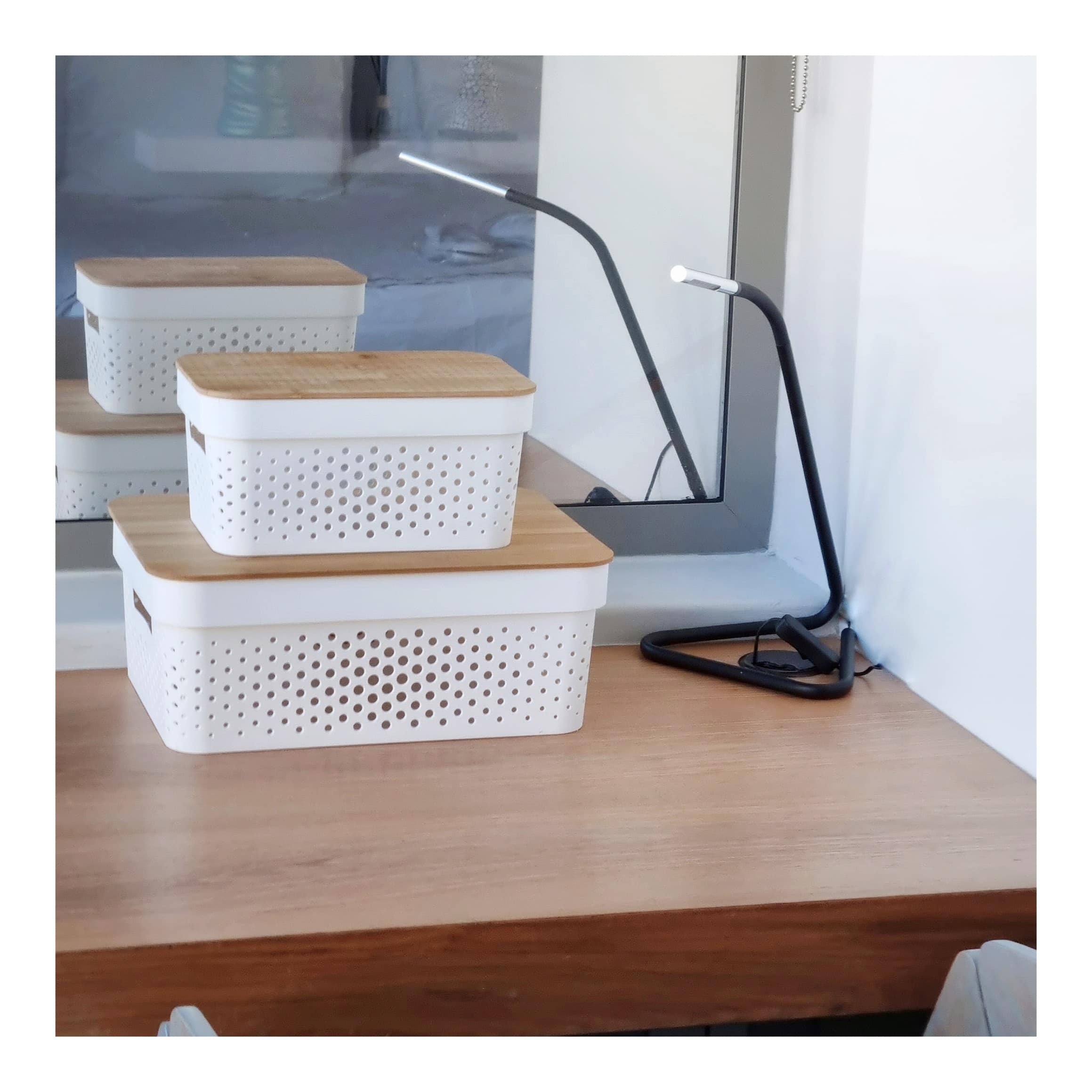 White storage bin with bamboo lid (8)