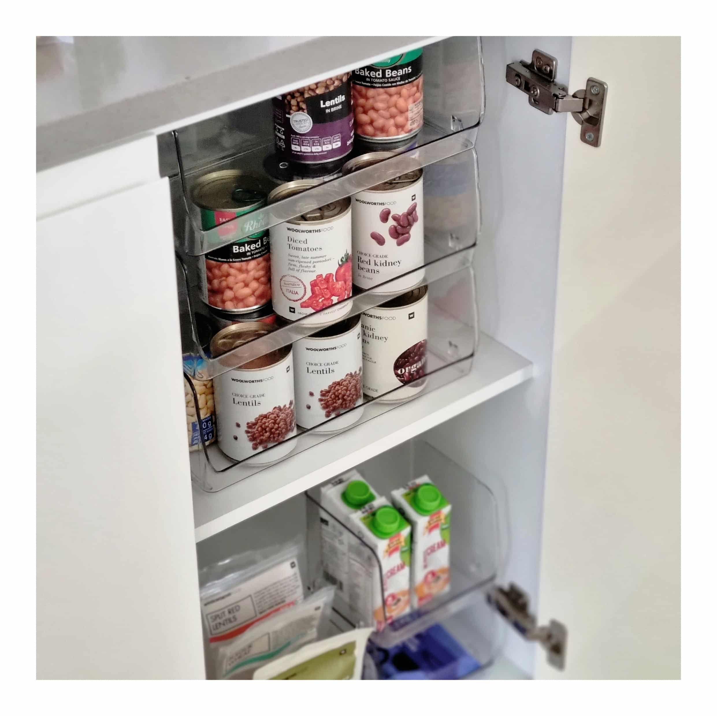 U-shaped stackable clear storage bins (4)