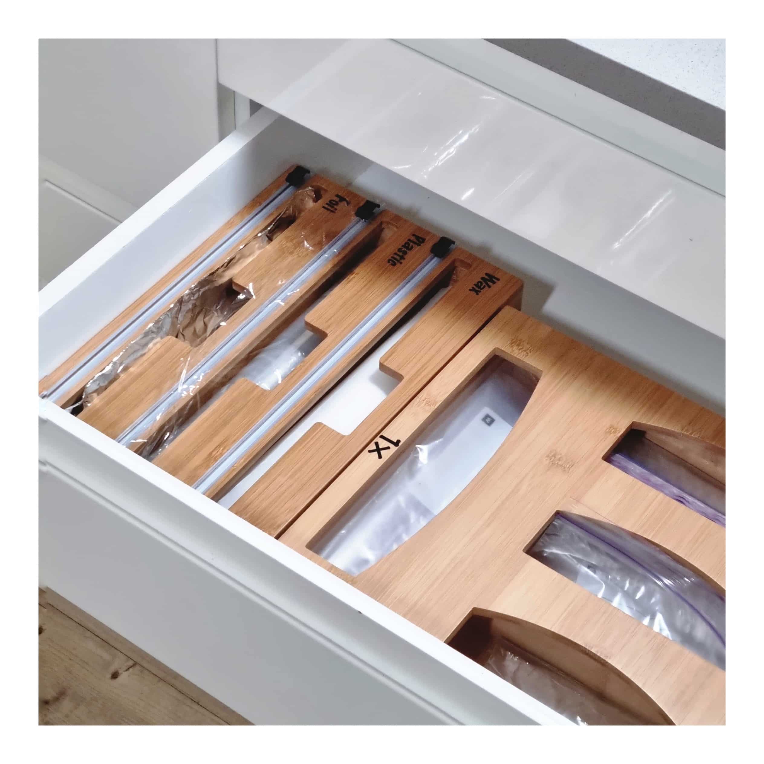 Bamboo holder for sandwich _ zip lock bags