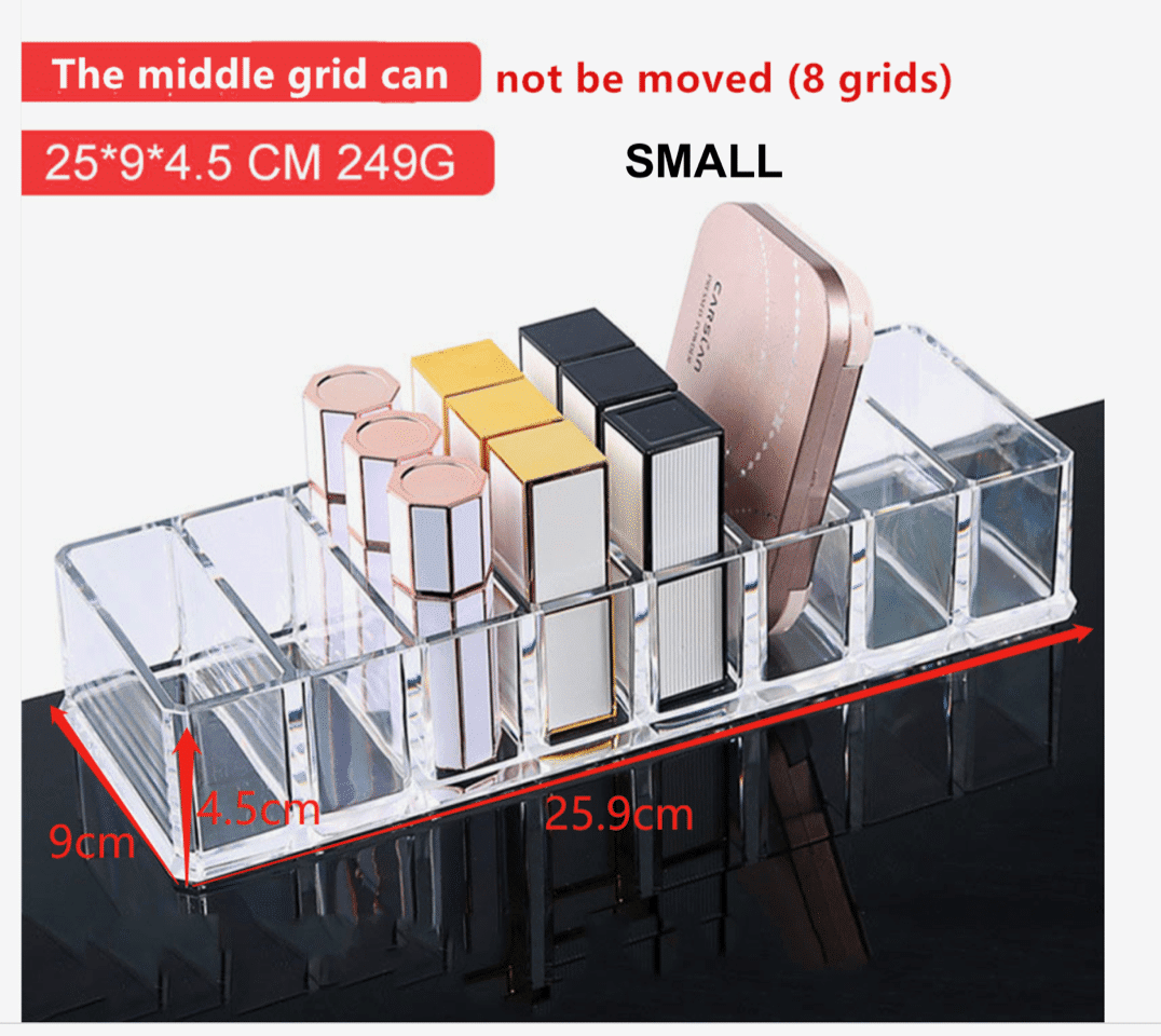 Makeup organisers with removable slots