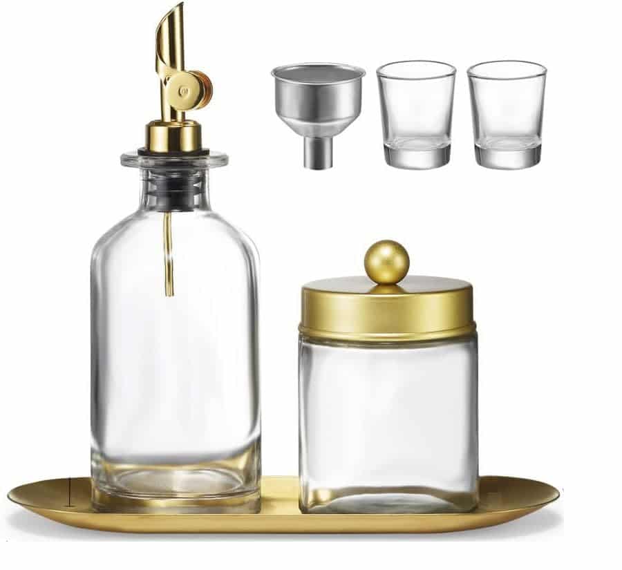 Mouthwash dispenser & bathroom set